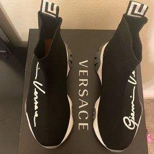 New Black & White Versace Kids Shoes